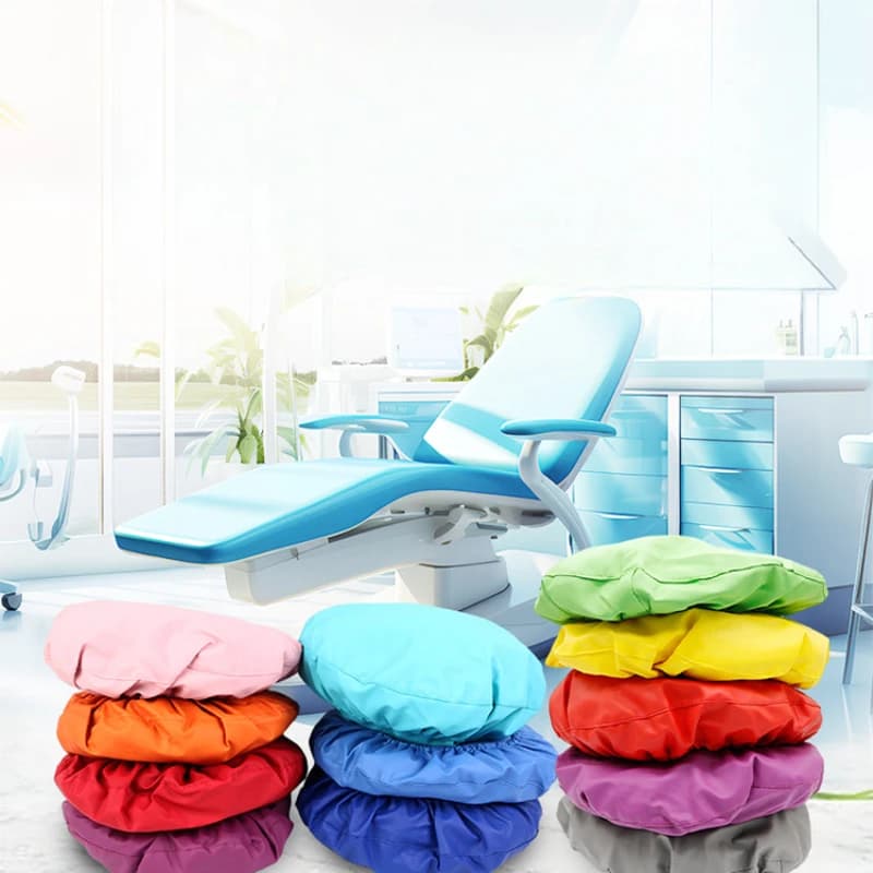 4Pcs/Set Dental Chair Seat Cover Unit Elastic Waterproof Protective Case Chair Dental Chair Cover PU Leather Dentistry Lab
