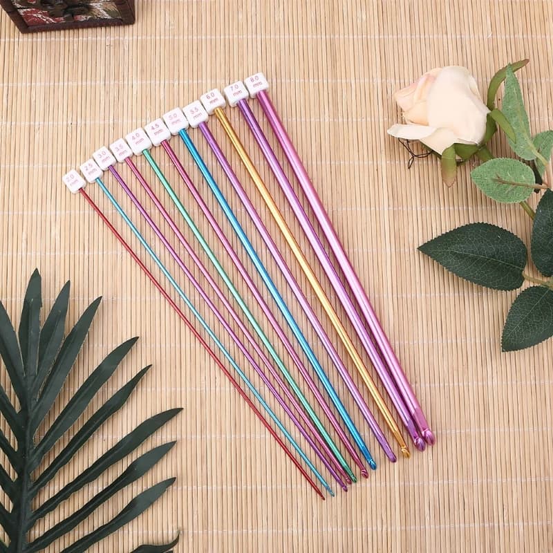 Uncinetti afghani tunisini da 11 pezzi, set da maglia in alluminio multicolore, da 2,0 mm 0 mm Dropshipping