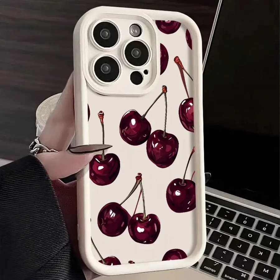 Custodia per iPhone 11 12 Pro Air 14 17 Max 15 Plus 13 16 Rosso Vino Ciliegia