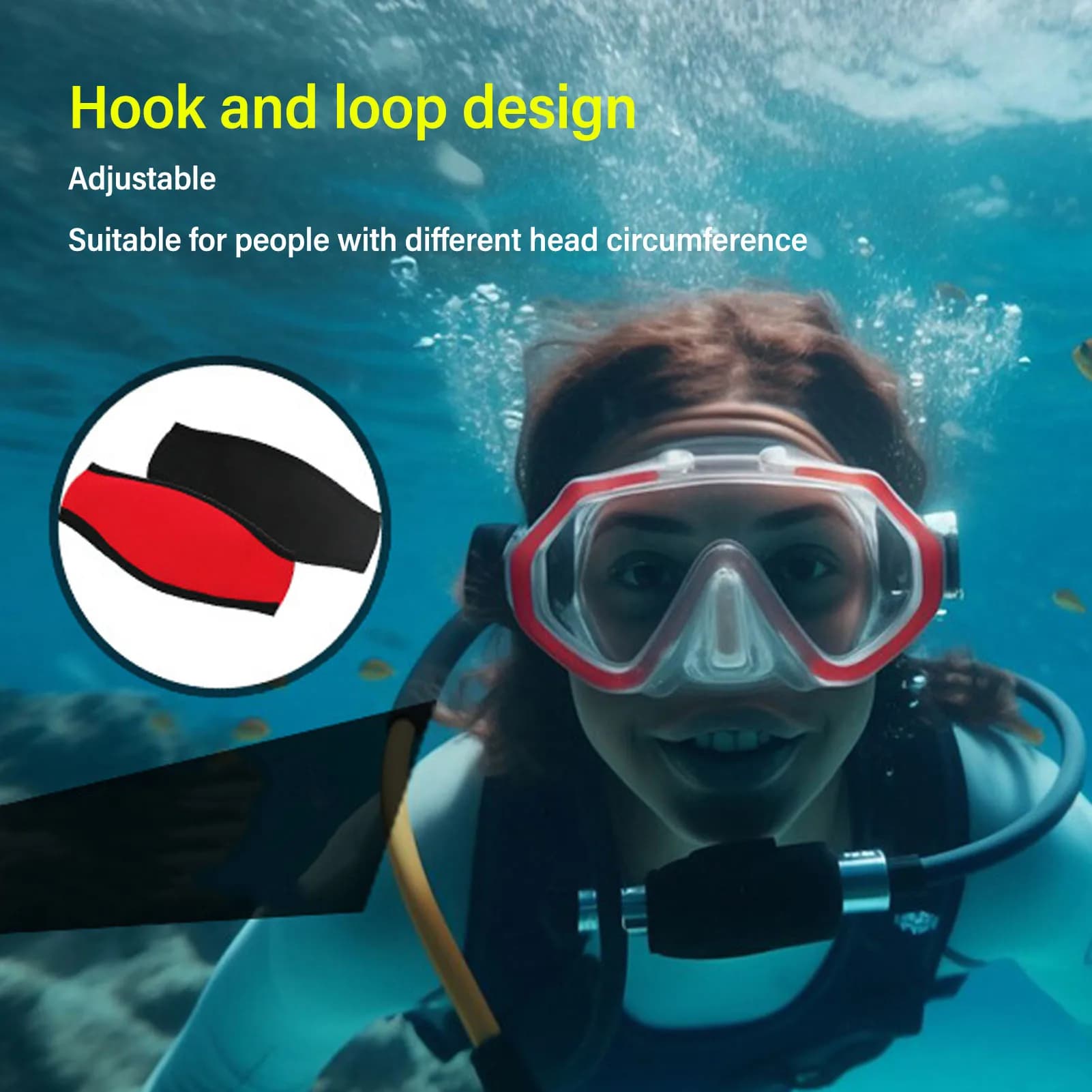 Dive Snorkel Cover Diving Slap Straps Cover Double Layer Neoprene Dive Hair Protector Wrap for Water Sports Snorkeling Hairband