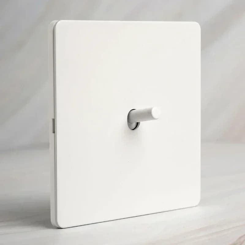 Wall lamp switch with old white stainless steel panel, lever wall dimmer switch socket USB EU 220 V electric on off