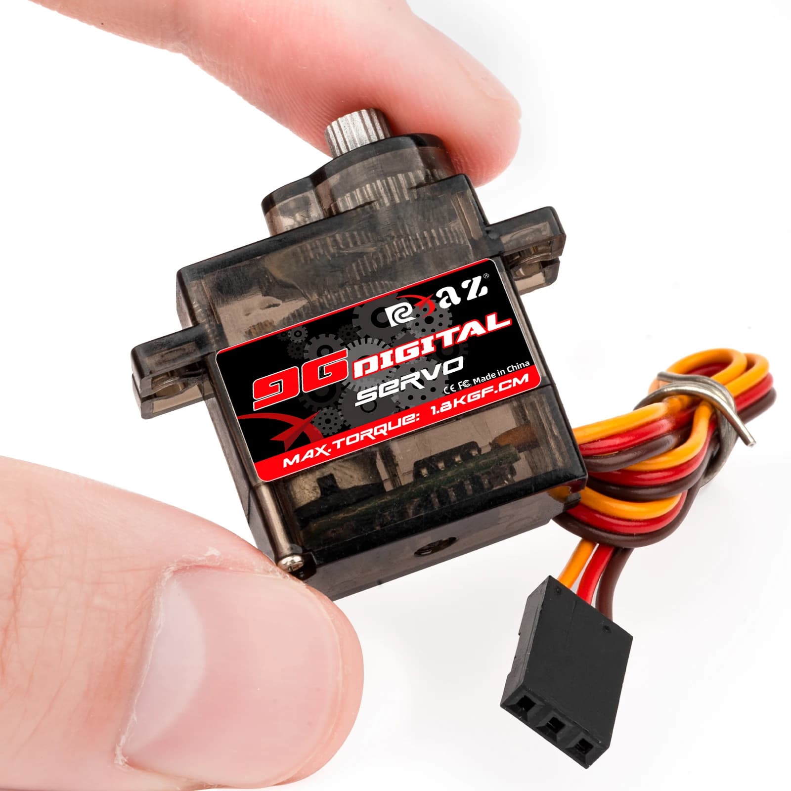 RCXAZ 9g Servomotore con dente di ferro Mini micro servo digitale 180 ° per mini servi servo piccoli per barche elicottero robot per auto RC