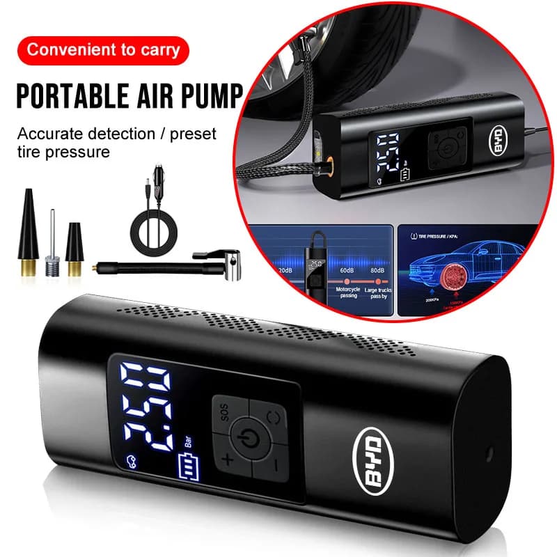 Gonfiatore Digitale Intelligente per Pneumatici Auto, Accessori Auto per Valvole BYD Tang F3 E6 Atto Yuan Song Max F0 G3 I3 Ea1