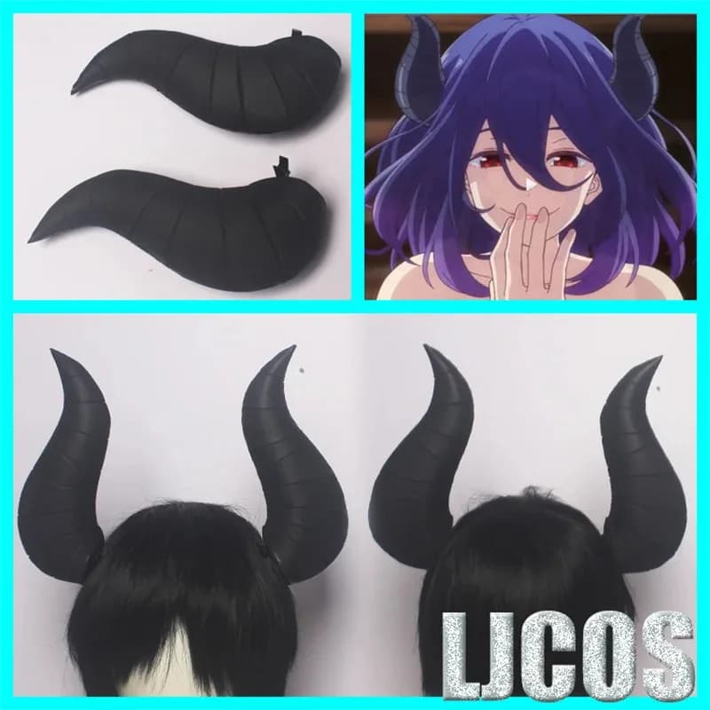 Kinsou No Cosplay Vermeil In Gold Devil Goldfilled Tall Horns Copricapo Pin Fermaglio per capelli Anime Hairpin;3.k'6;daa;