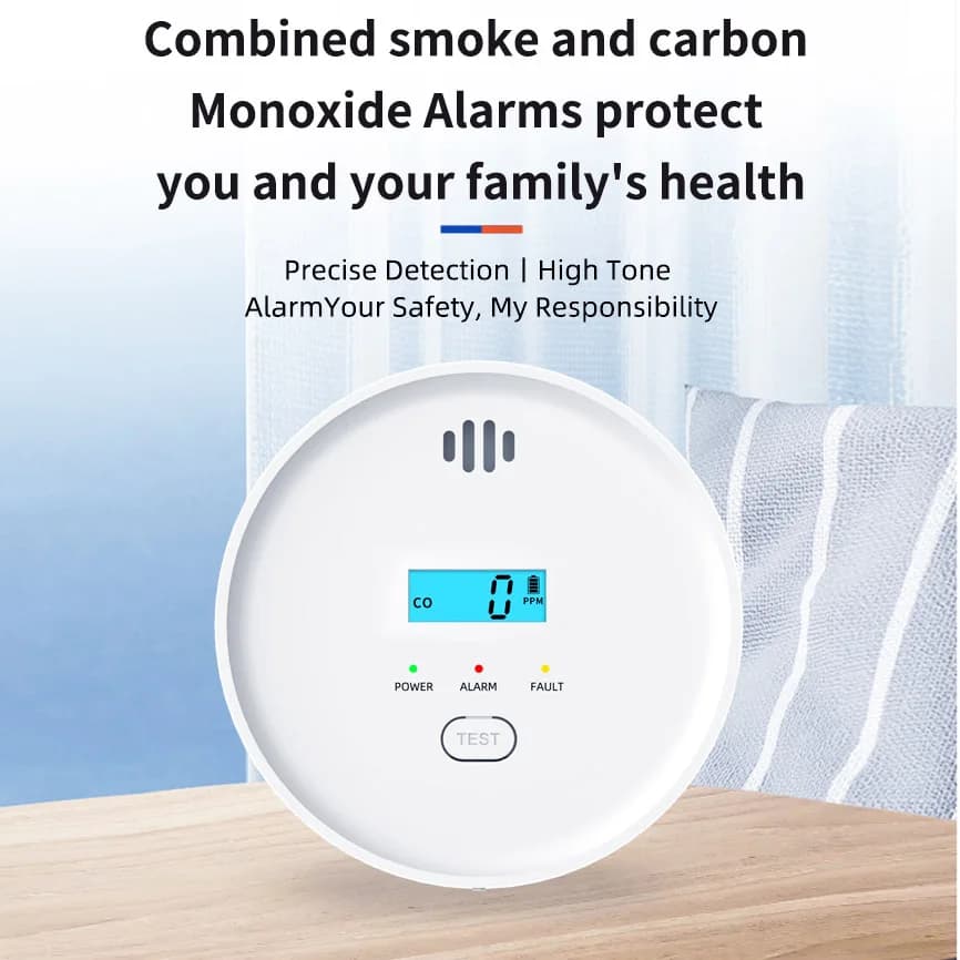Rilevatore di Fumo e Monossido di Carbonio con Batteria di Backup e Notifiche App, Certificato CE UL, Allarme Combinato con Durata Batteria 10 Anni