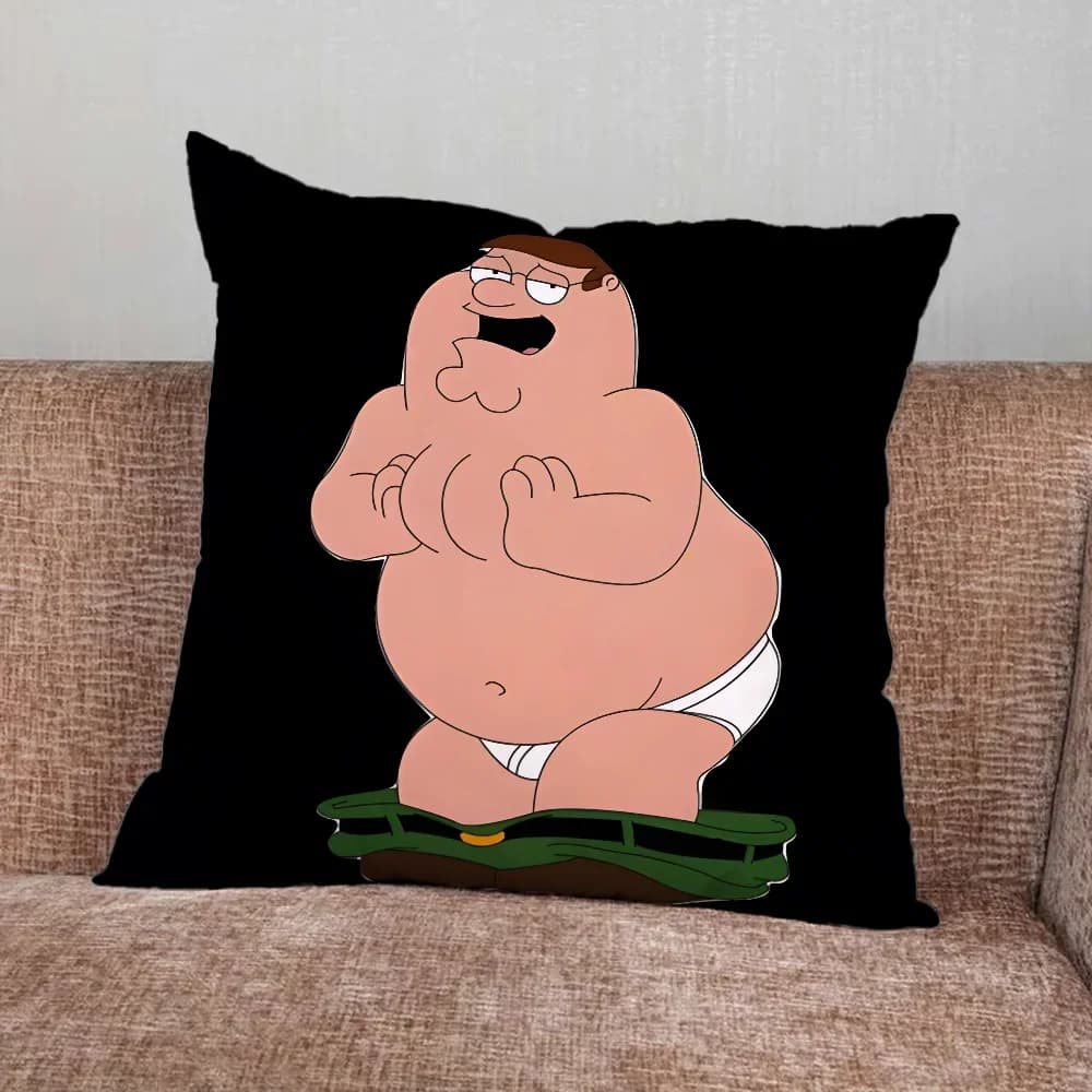 Federa per cuscino Peter Griffin Federa morbida in tessuto peluche Fodera per cuscino con stampa fronte-retro Regali per la casa