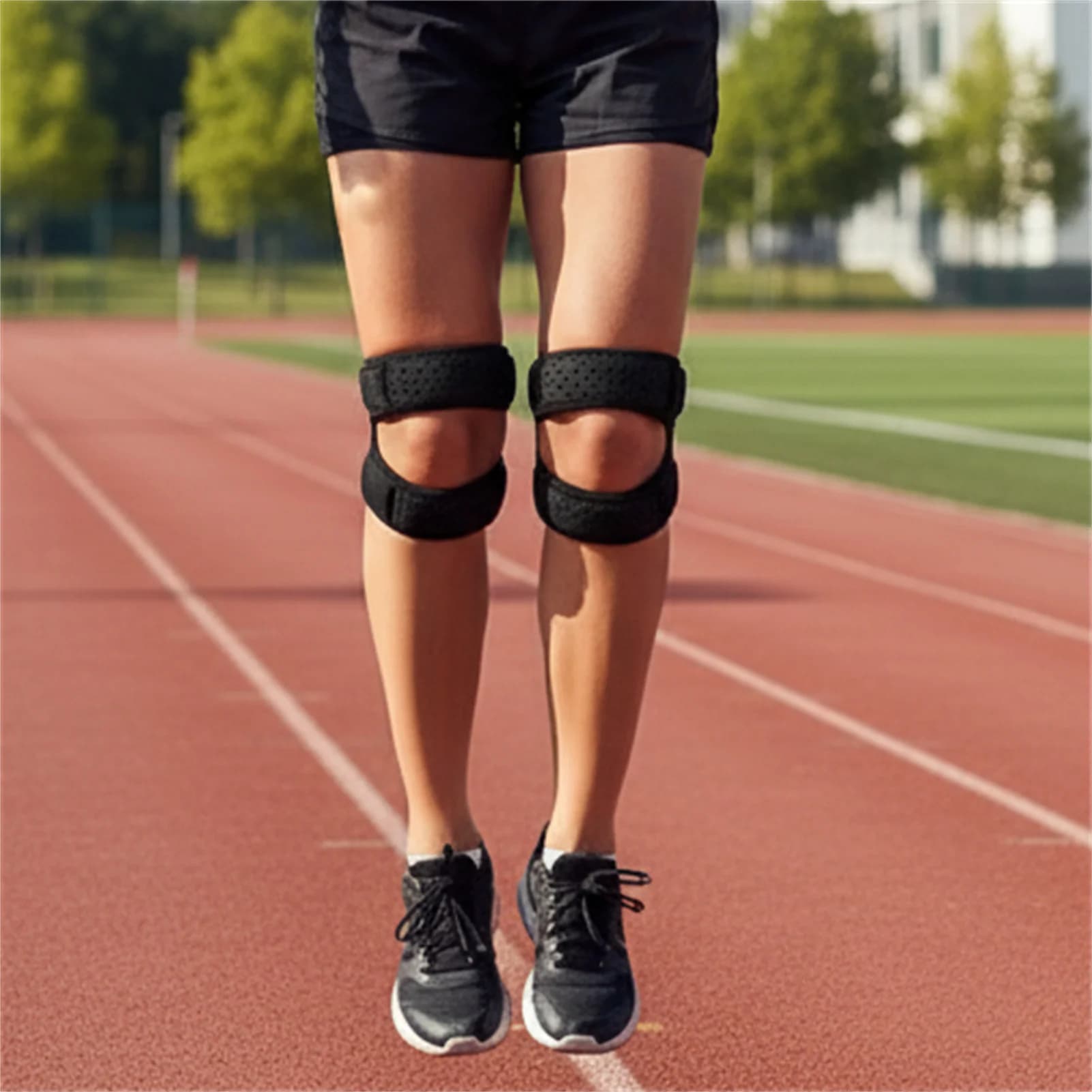 Sports Knee Pads Durable Non-slip Nylon Knee Pad for Jumping Rope Running Ball Sports Universal Sports Equipment for Fitness