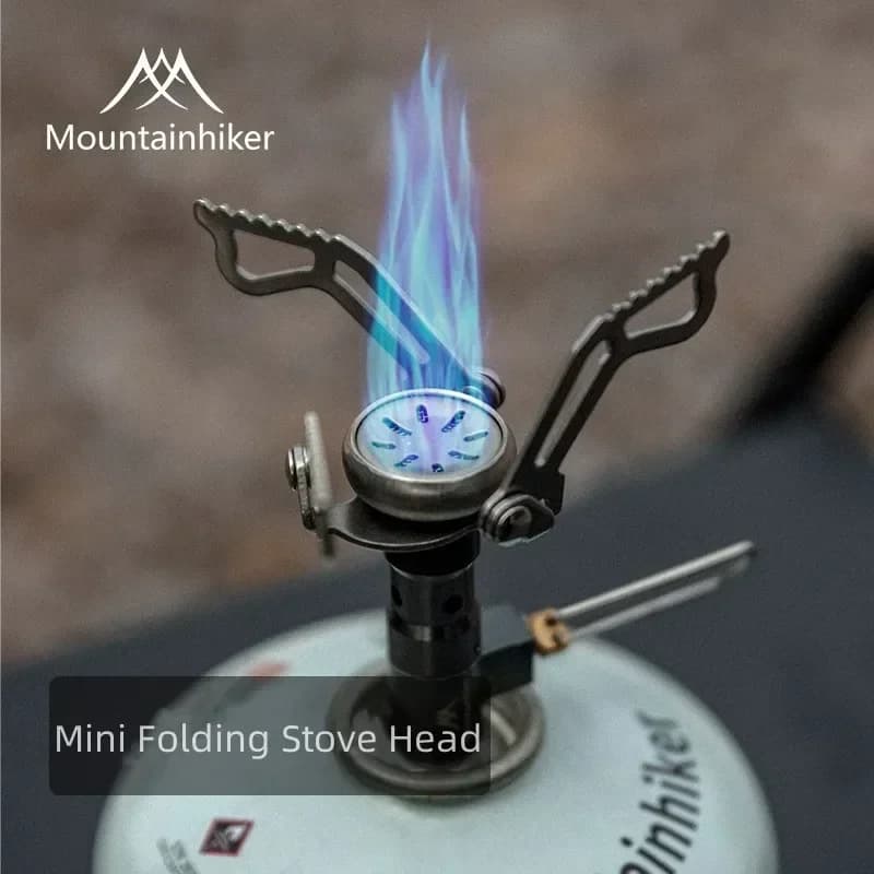 MOUNTAINHIKER Camping Stove, High Power Tourist Burner, Mini Folding Gas Stove Portable for Picnic, Barbecue and Open Survival