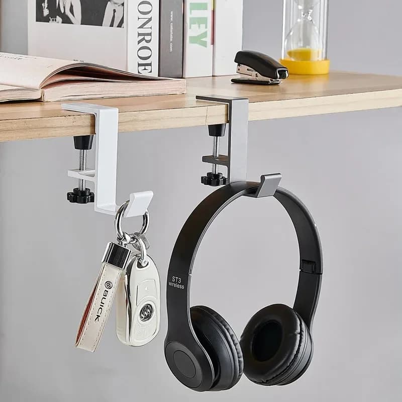 1/2pc Adjustable Desk Board Hook Game Headphones Desk Hook without punching Hook for Hanger Organizer for Home Office
