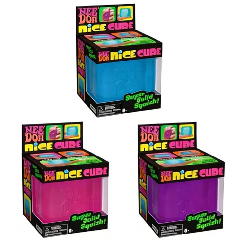 2026Nee Doh Nice Cube Super Solid Squishy Stress Relief Toys Soft Squeeze Fidget Toy for Office Anxiety Relief Kids Adults Gifts