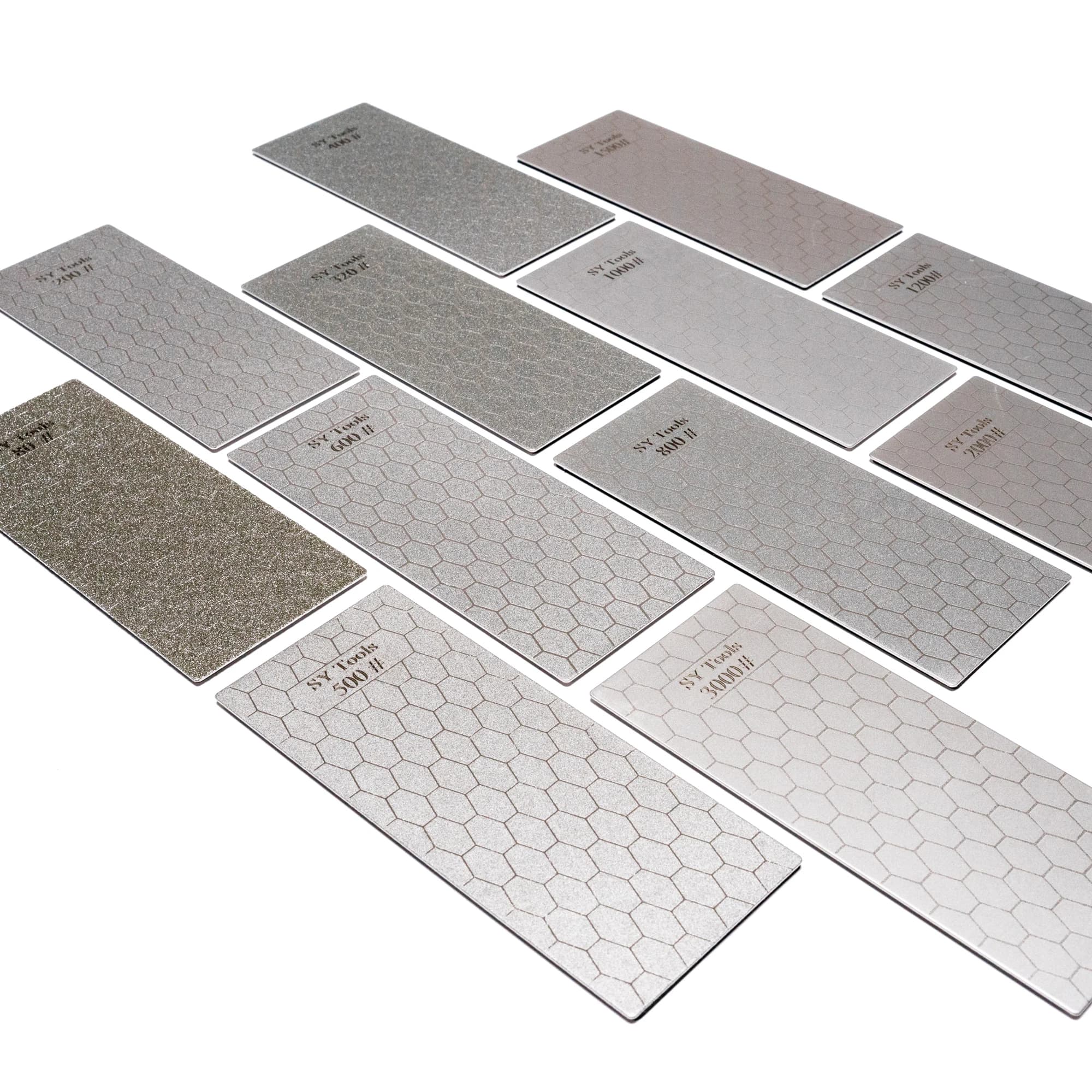 80 # -3000 # Electrolytic diamond abrasive sheet with honeycomb pattern Stone for sharpening Stone for sharpening Kitchen knives