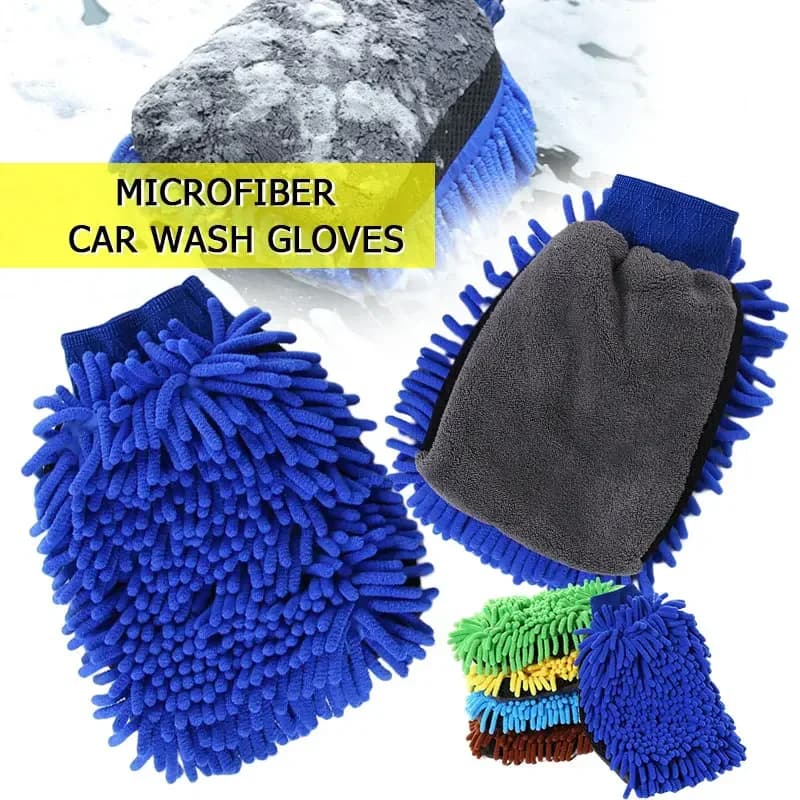 Guanto per lavaggio in microfibra antigraffio premium in ciniglia per auto Guanto per pulizia spesso per auto impermeabile Spazzola per dettagli in cera Guanto per la cura dell'auto