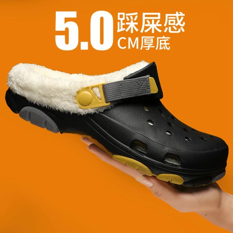 Pantofole da uomo Pantofole da uomo Impermeabili Morbide e confortevoli Calde Aggiungi velluto Coppia Scarpe da casa da donna Antiscivolo resistenti all'usura