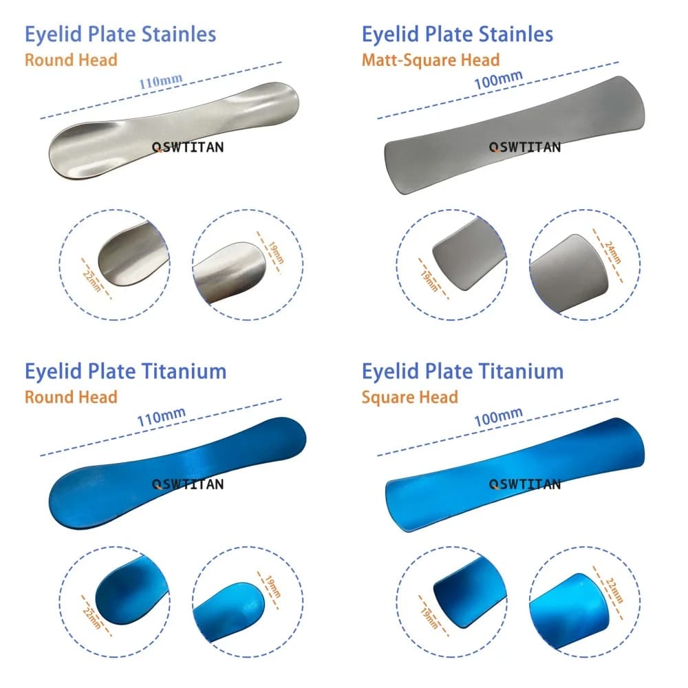 Titanium Cosmetic surgery Eyelid plate Ophthalmic instrument Buried Double Eyelid Eye wash Eyeliner and eye shield Tool