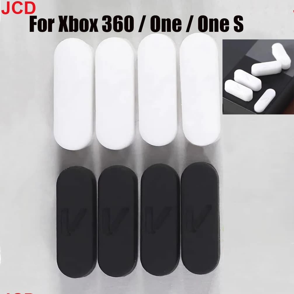 JCD 4 Pieces For Xbox 360 / Xbox One/one S / Series S X Consoles Rubber Feet Anti-slip Slim Housing Protective Cover Applicable