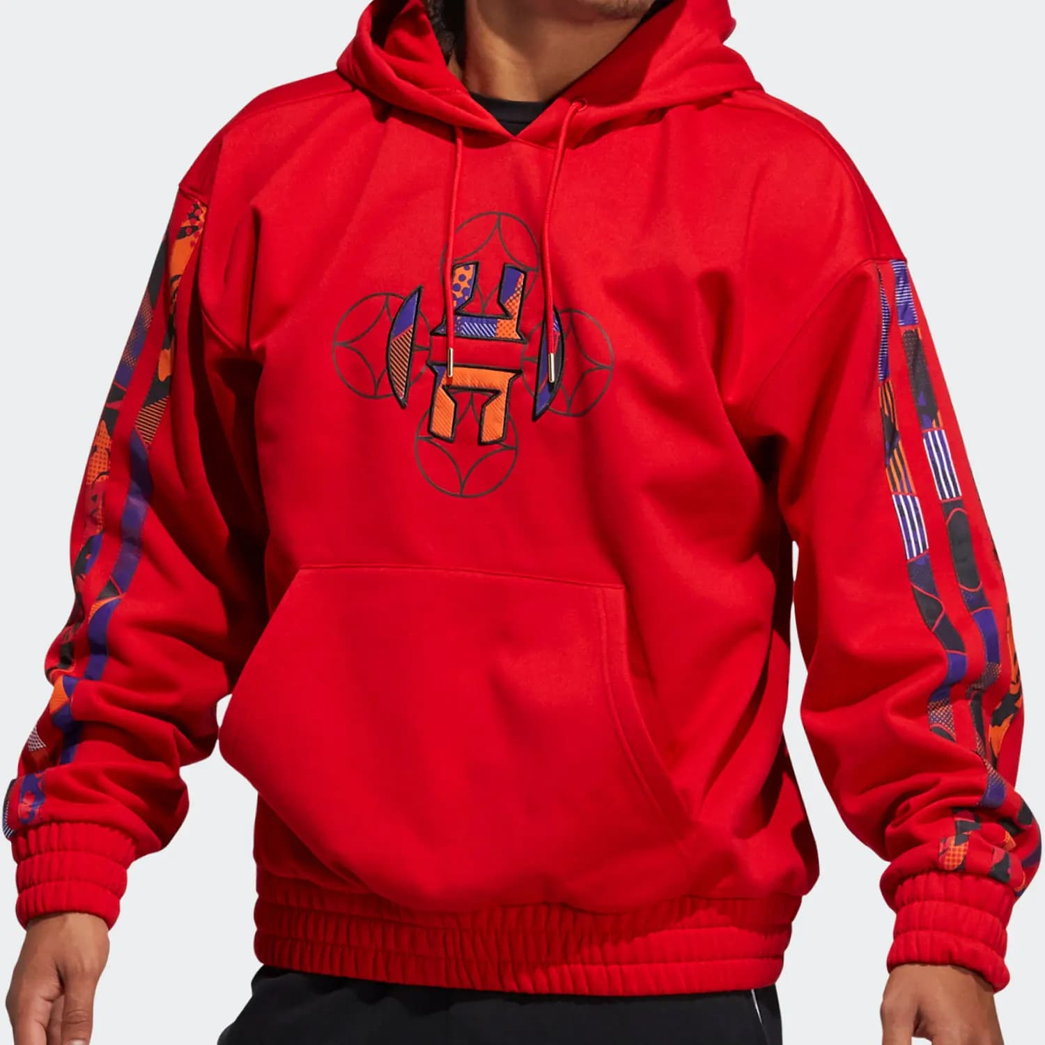 Felpa da basket con cappuccio in pile da uomo originale Adidas Harden H37613