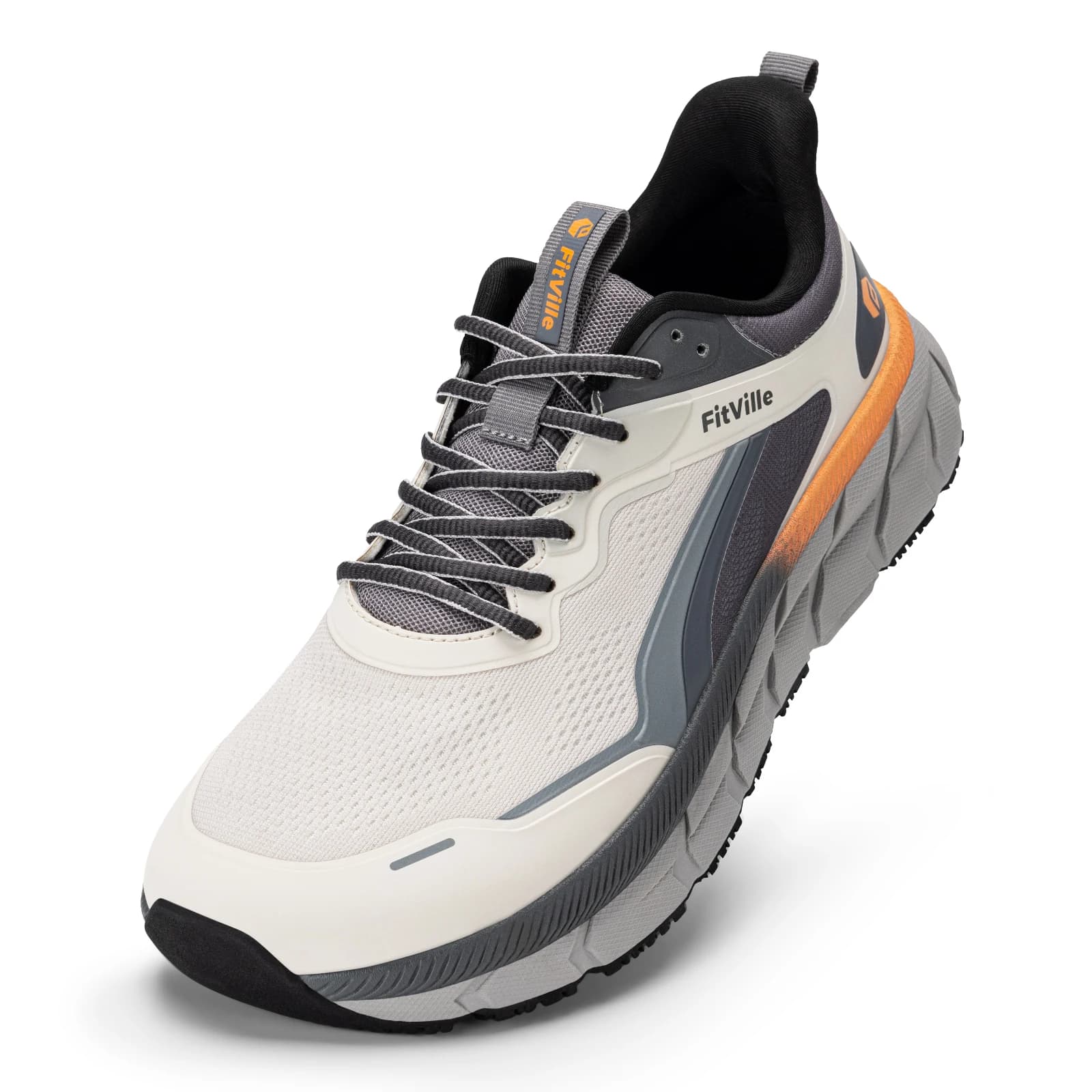 Fittington Men's wide walking shoes Light running shoes Shoes with wide toe Comfortable slip padded sneaker
