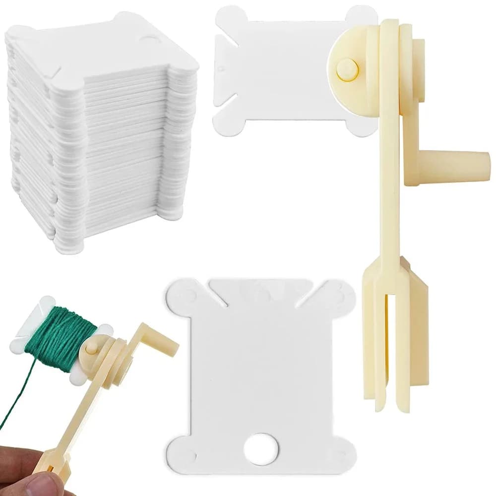 50/100 pezzi bobine di filo interdentale di plastica set filo da ricamo organizzatore bobina avvolgitore mestiere cucito fai da te portaoggetti filo organizzatore supporto