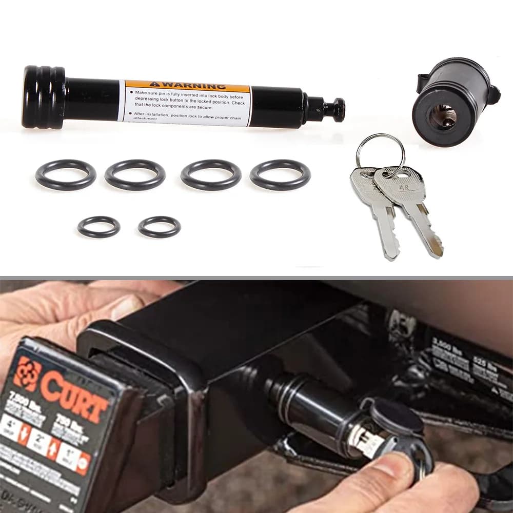 Blocco di sicurezza a perno a bilanciere per gancio traino auto 5/8'' compatibile con ricevitore da 2'' Accessorio auto