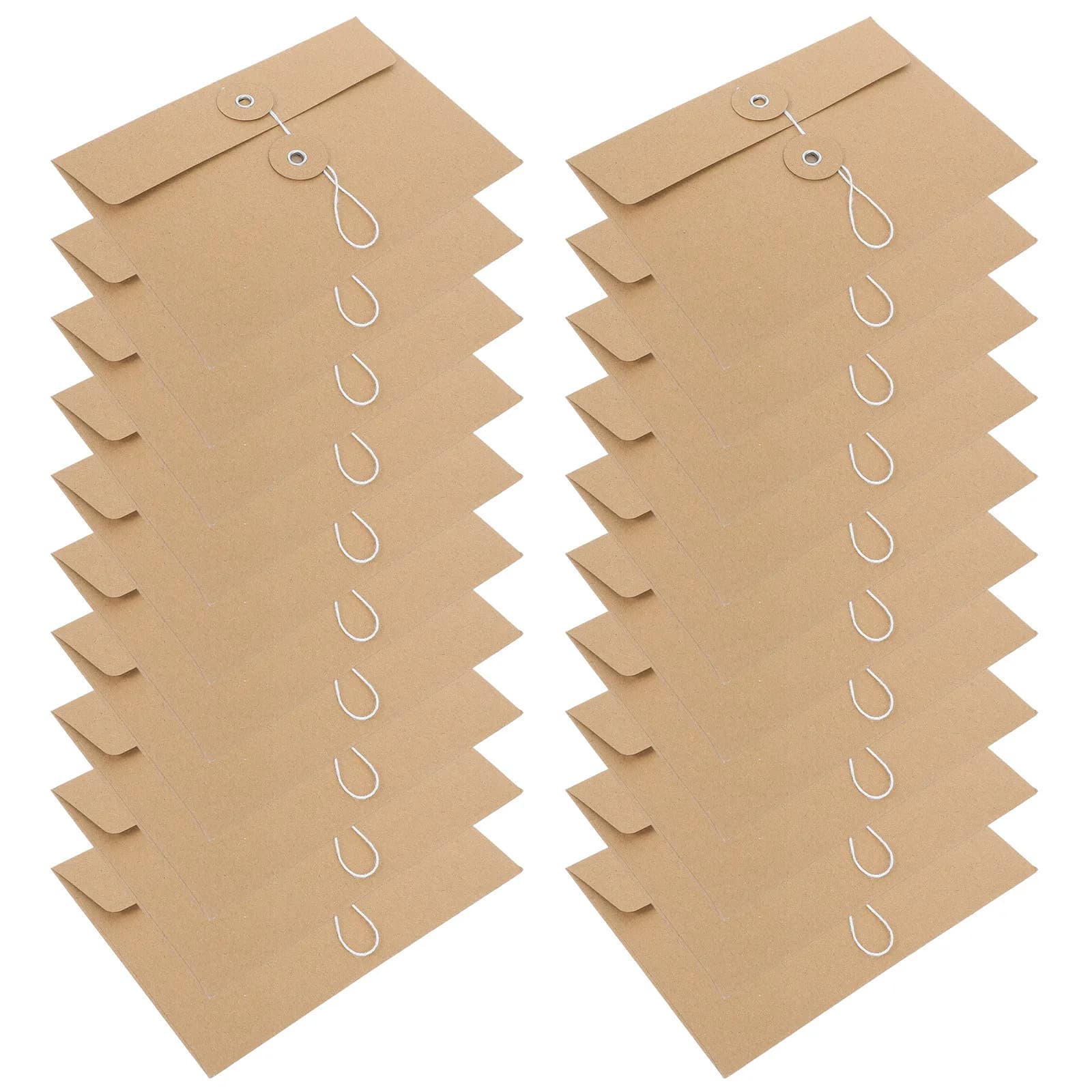 30 Pezzi Buste Portadocumenti in Carta Kraft Marrone 6.7x4.5 Pollici Mini Buste con Chiusura a Cordoncino per Documenti e Progetti