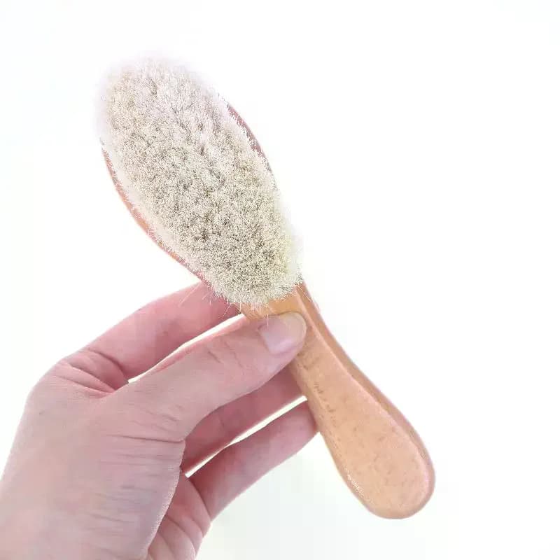 Spazzola Multifunzionale in Morbida Lana con Manico in Legno per la Cura della Pelle, Lucidatura Scarpe e Pulizia Stivali