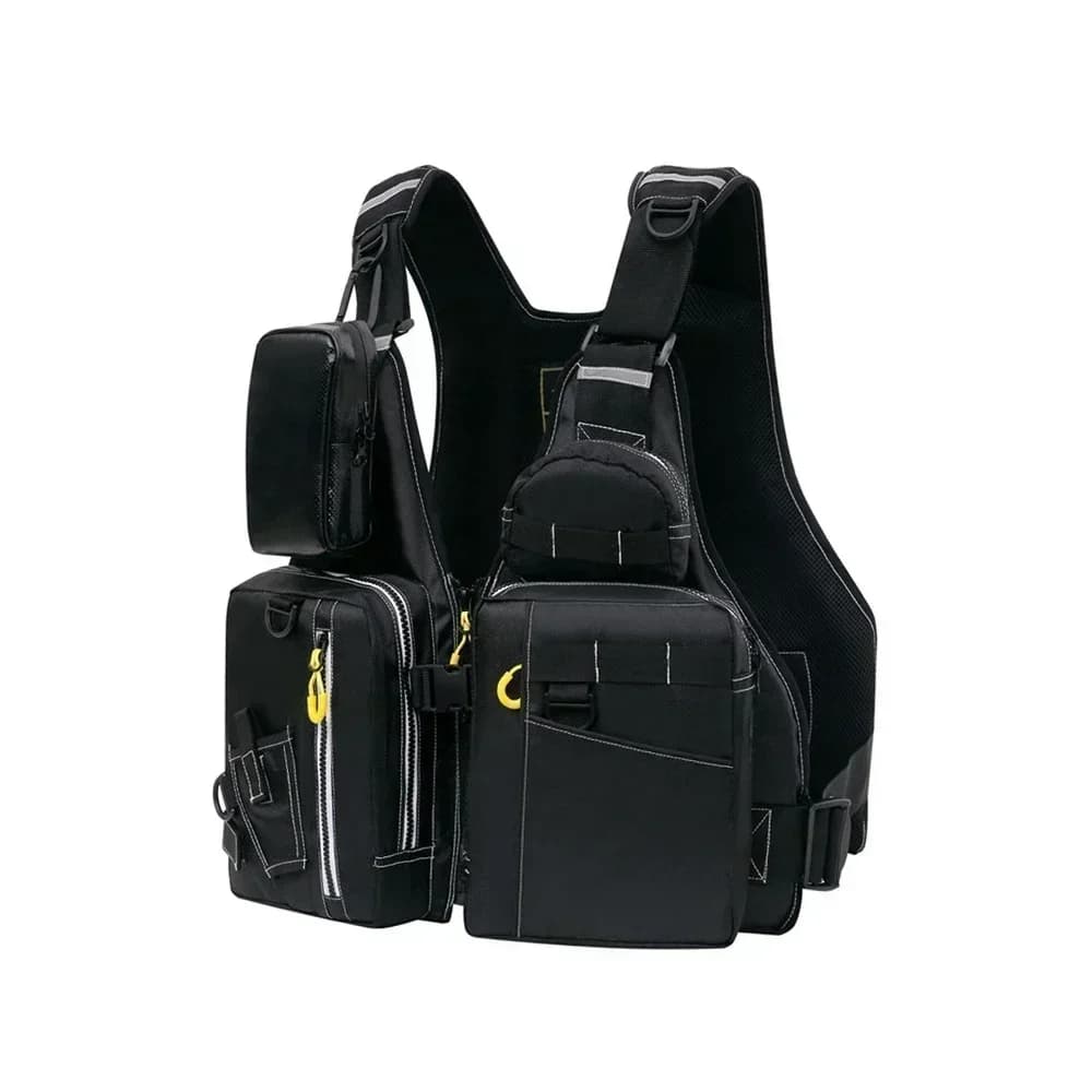 Giubbotto di salvataggio funzionale con tasche portaoggetti – Ideale per surf, wakeboard, pesca e sport acquatici all'aperto