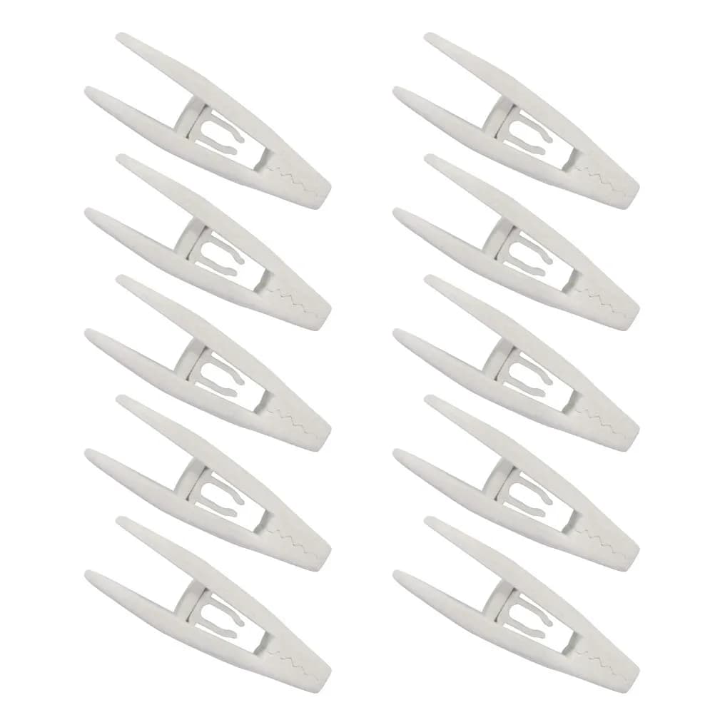 10Pcs Black Clothes Clips Flocked Pant Skirt Hangers Non Slip Clips for Wardrobe Space Saving Organizer Pants Hangers