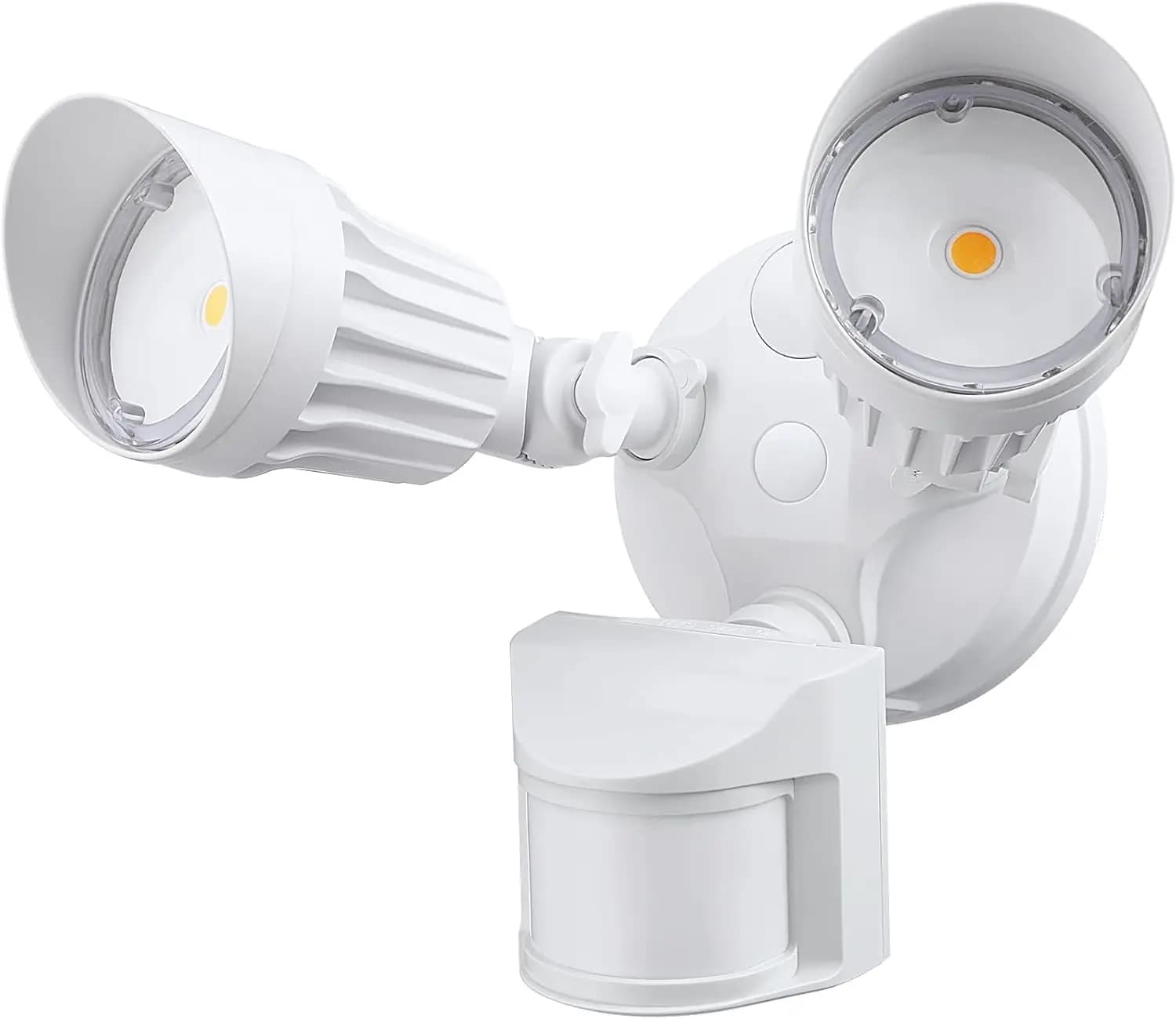 Faro di Sicurezza a LED, Luci Esterne con Sensore di Movimento, dal Tramonto all'Alba, 100-277V, Certificato ETL, Teste Orientabili, Rilevatore di Movimento