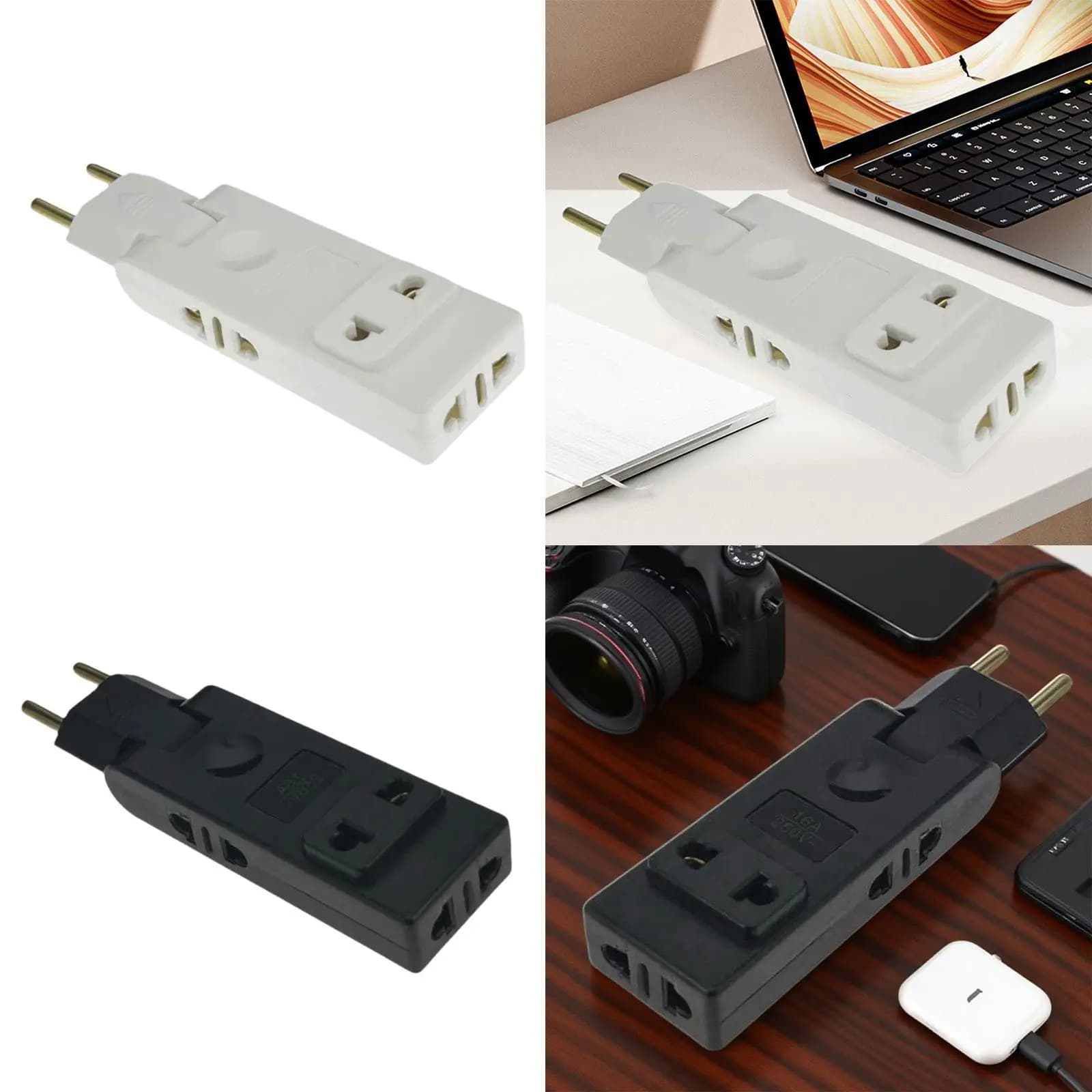 Adattatore per presa americana, girevole a 180 gradi, portatile, multifunzionale, robusto, con porte per viaggi, officina, ufficio, soggiorno