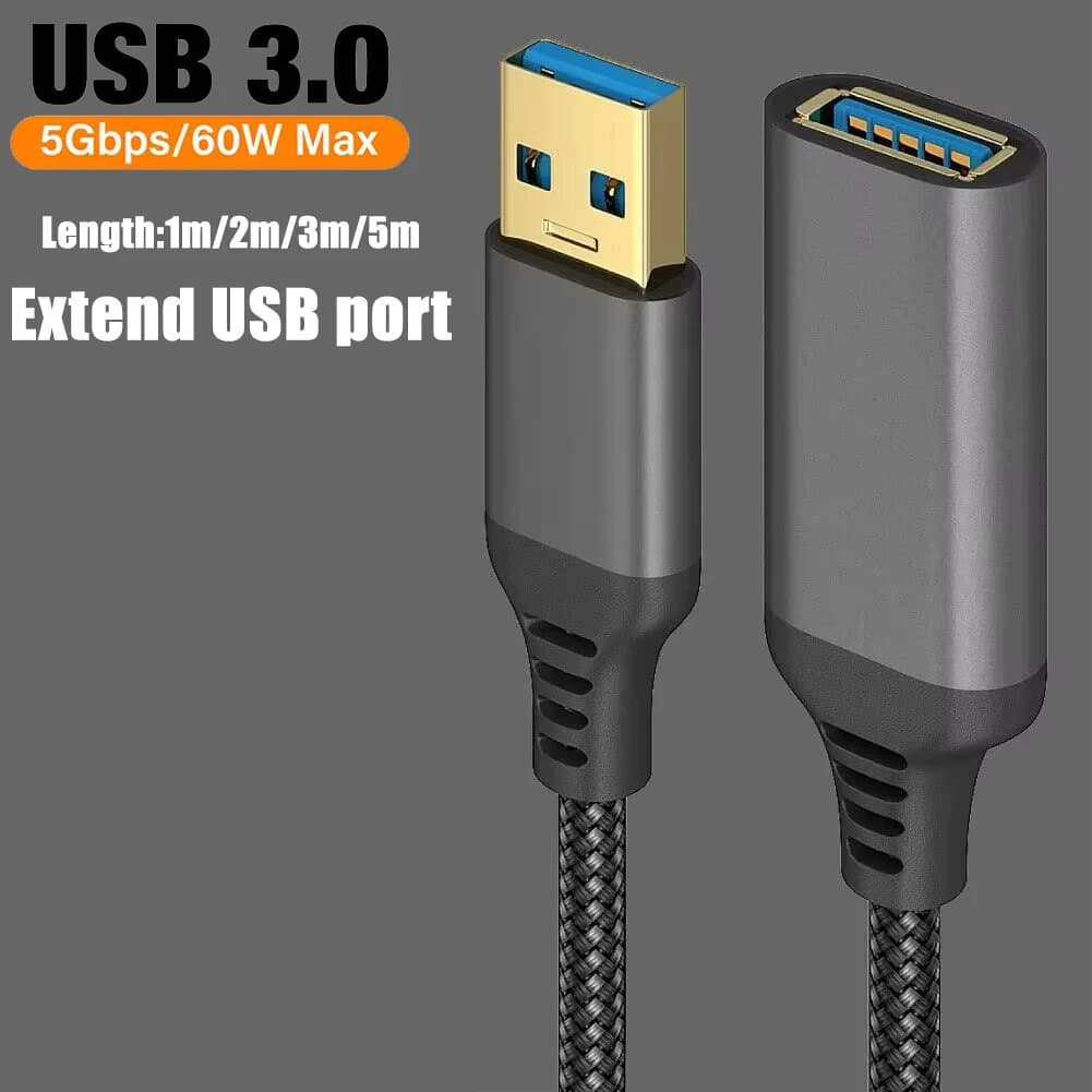 Estensione USB 3.0 1m/2m/3m/5m Cavo stampante fotocamera USB maschio-femmina Cavo di ricarica mobile adatto per laptop intelligenti TV Ps4
