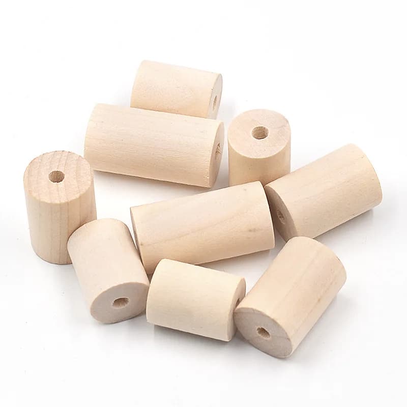 10 blocchi cilindrici in legno non finiti per la lavorazione di materiali artigianali naturali per progetti fai da te Blocchi di legno per arti e mestieri