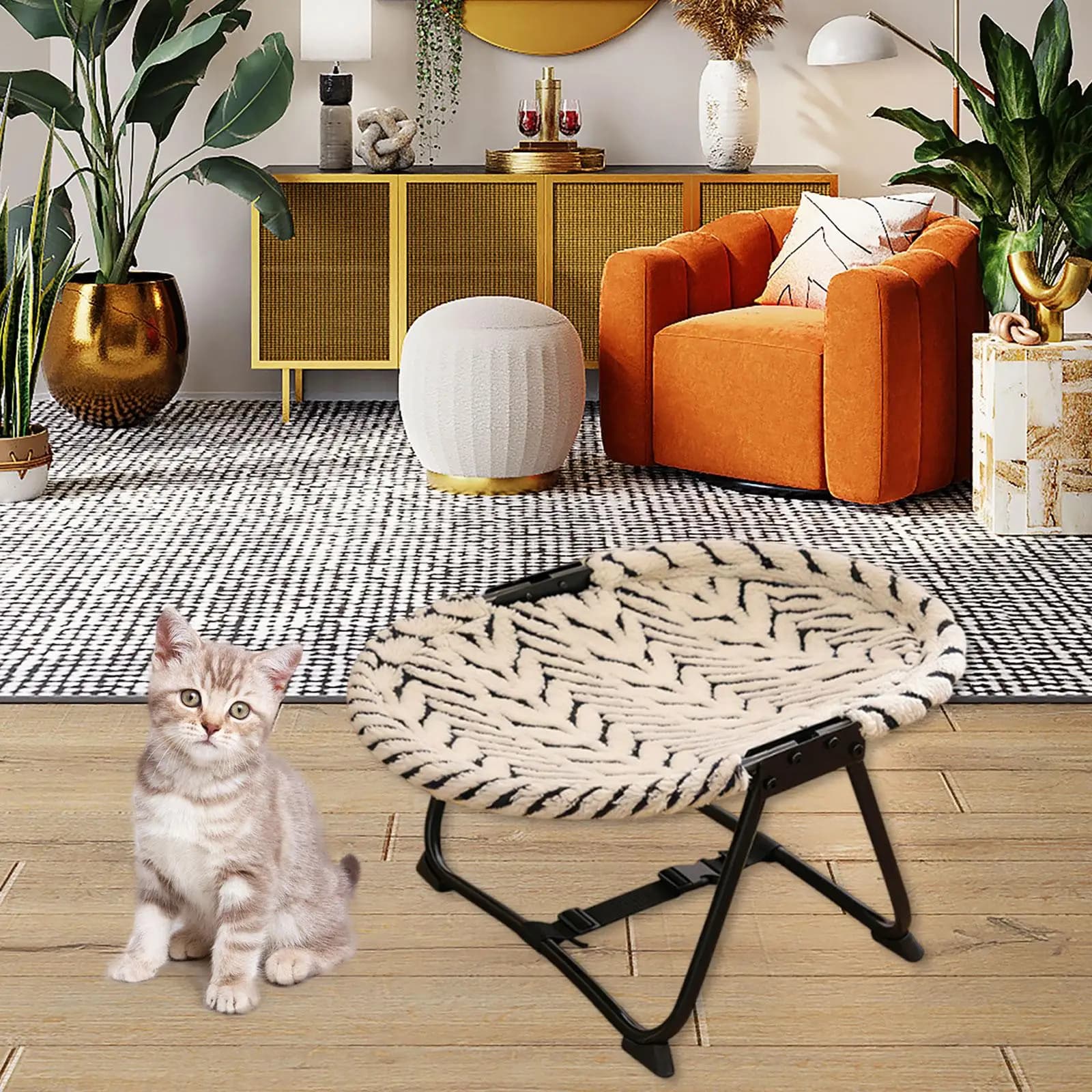 Portable for Domestic Animals, Robust Cane Cock with Small and Medium Animal Storage Bag