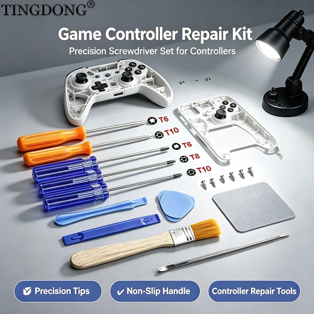 Torx Security Screwdriver Kit T6 T8 T10 Set - Tamper-Proof Pry Opening Tools with Cleaning Brush For Xbox 360 PS3 PS4 PS5 Consol