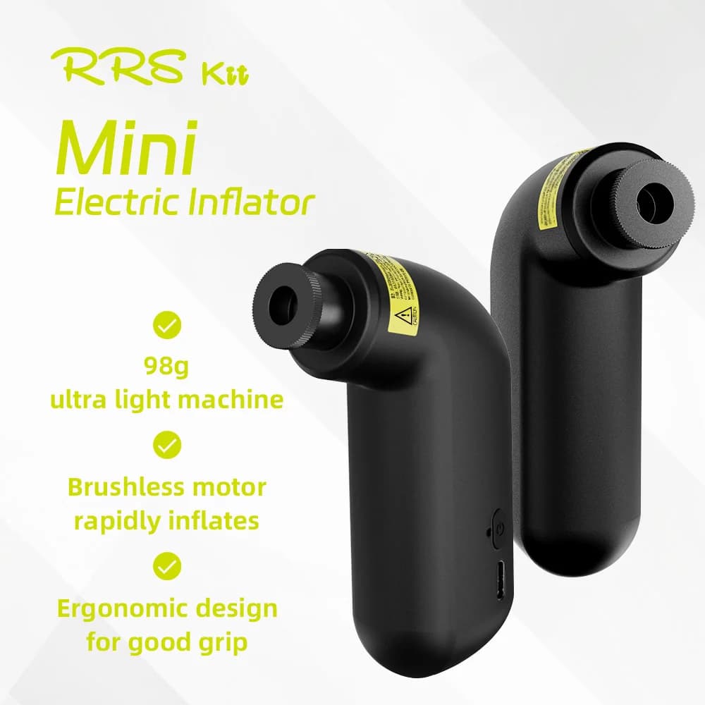 Rrskit Pompa per bici portatile Mini pompa di aria ricaricabile 100PSI FV AV Gonfiatore per pneumatici compressore per gonfiatore per bicicletta moto