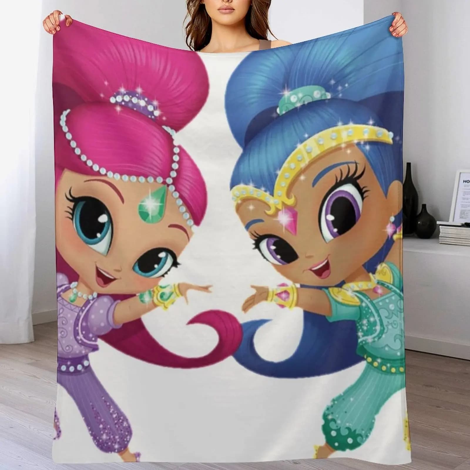Coperta decorativa morbida e brillante per divano e poltrona