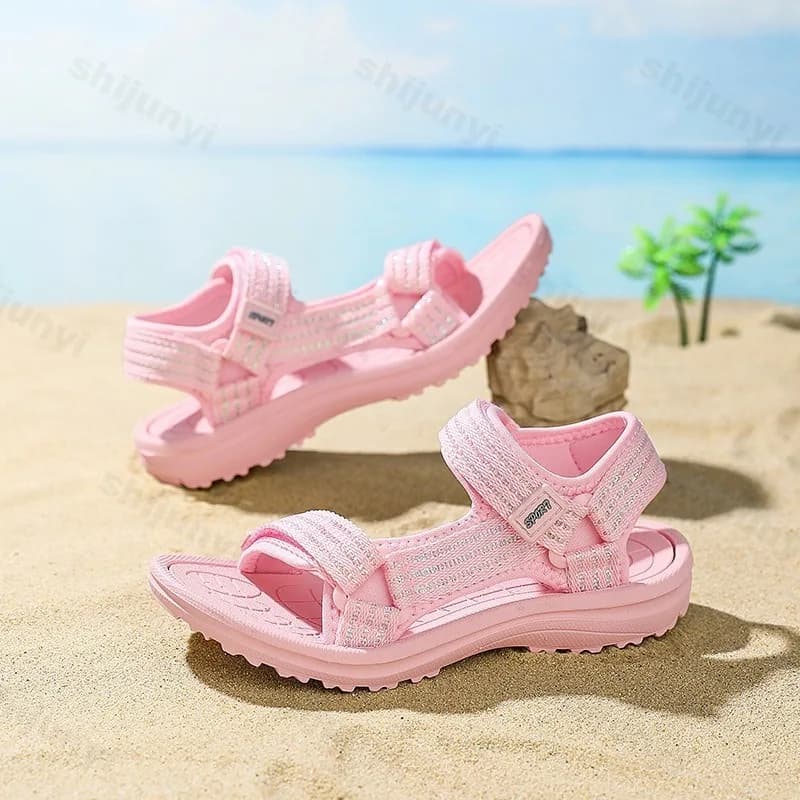 Sandali da ragazza Sandali da spiaggia open toe per bambini estivi Leggeri e traspiranti antiscivolo Scarpe da passeggio casual alla moda per bambini all'aperto