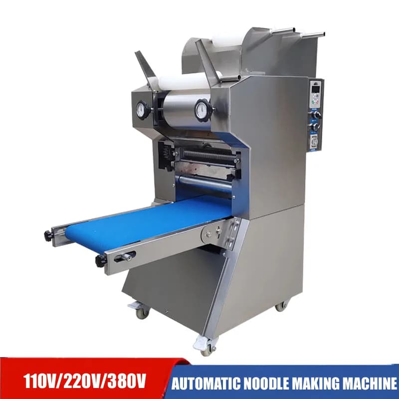 Electric Dough Roller Noodle Press Machine Stainless Steel Desktop Pasta Commercial Kneading Dumpling Maker