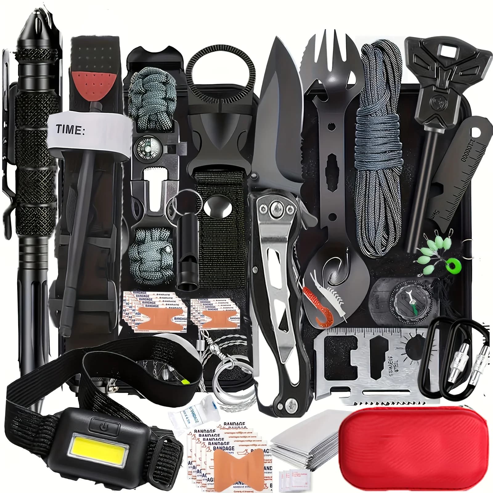 Definitive Survival Equipment Set - 20 in 1 Equipment and Emergency Tools, Perfect Gift for Valentine's Day for Men