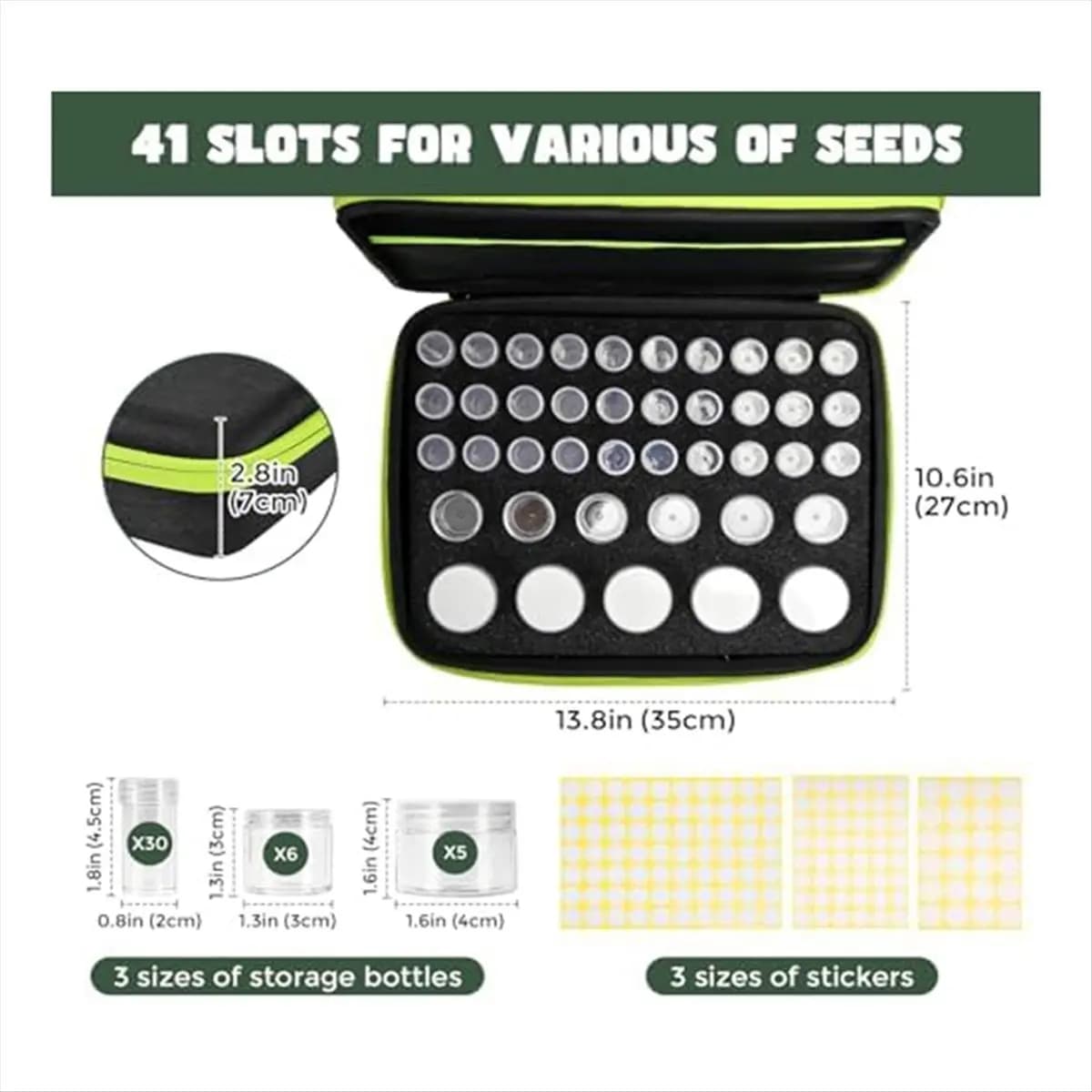 *N21R Bearing box for 41 slots, sturdy safe packing container for garden plant seeds, flowers, hanging set