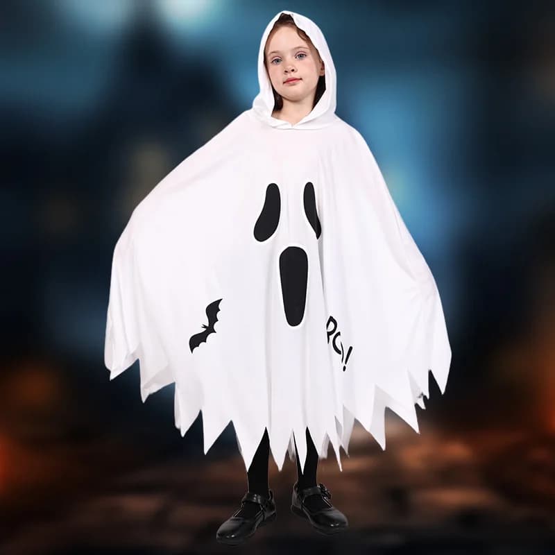 Mantelli luminosi per ragazzi e ragazze nel buio, bellissimi fantasmi bianchi, demoni, spettacoli, parti a tema Halloween