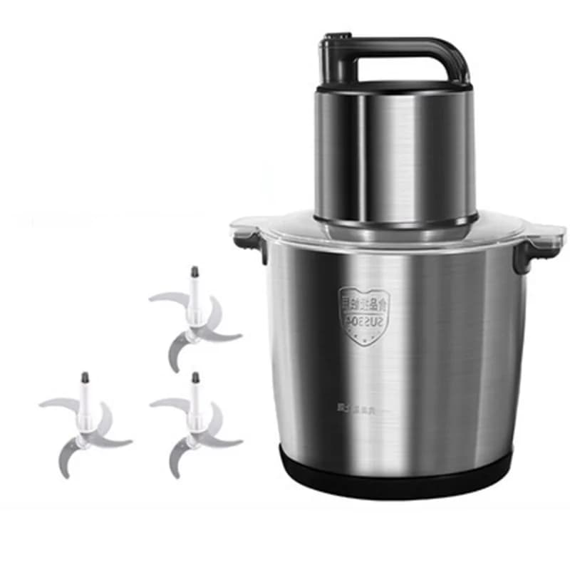 Tritacarne elettrico in acciaio inossidabile 10L tritacarne 1500W robot da cucina frullatore cucina tritatutto per verdure affettatrici per carne