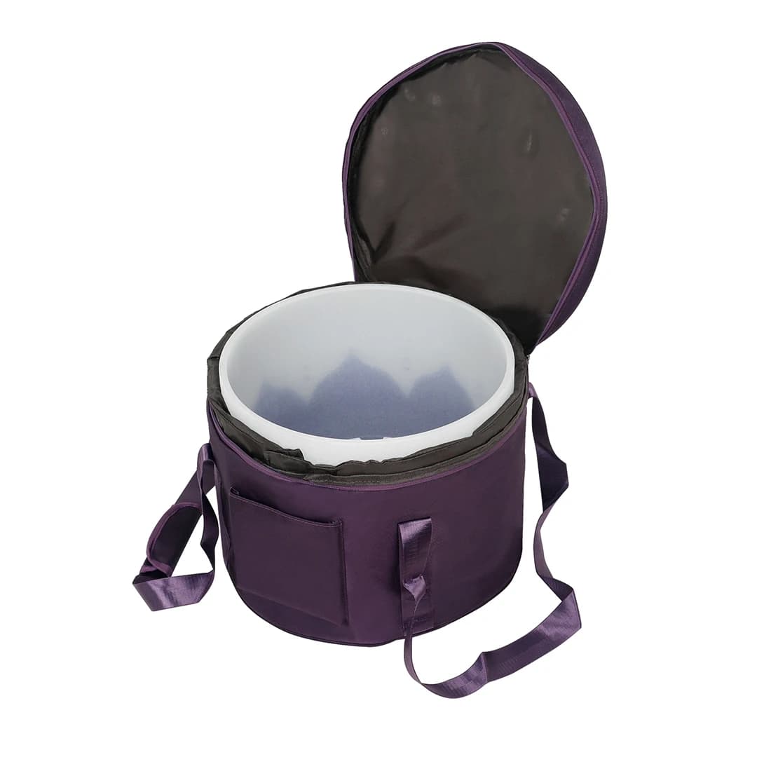8/10/12/14 Inch Portable Crystal Singing Bowl Bag Purple Music Singing Bowl Handbag Crystal Bowls Percussion Accessories