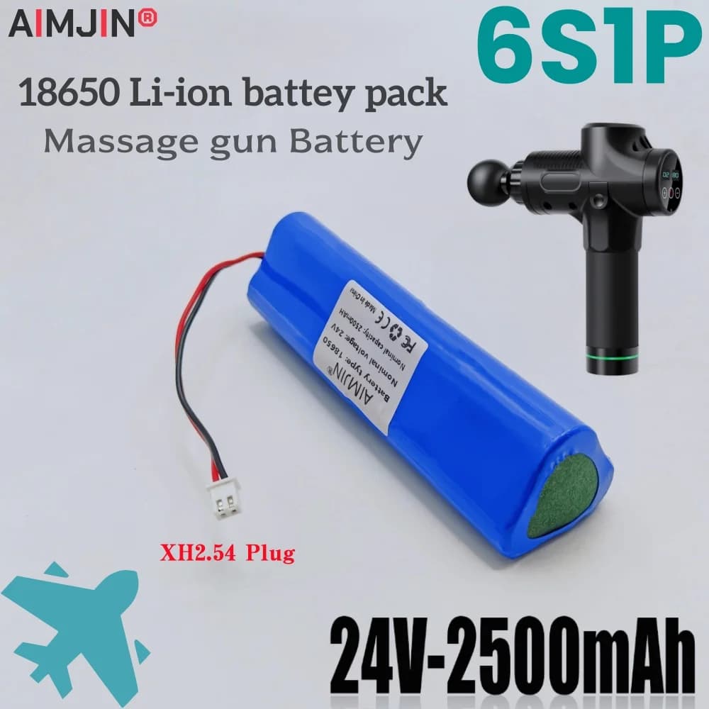 New 24V 2500mAh Li-ion Rechargeable Battery Pack for Phoenix A1 Massage Gun,Fascia Gun With BMS