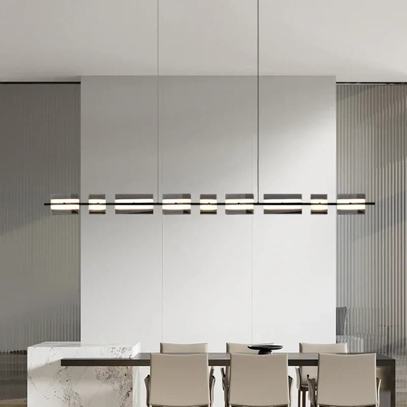 Lampadario minimalista italiano in vetro rame pieno, design moderno di lusso, sala da pranzo, soggiorno, lampada da scrivania per bar, illuminazione semplice