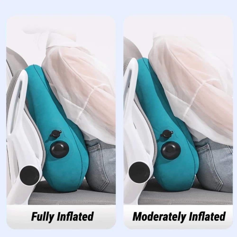 Cuscino Lombare Portatile, Mini Cuscino da Viaggio Gonfiabile Morbido, Leggero e Confortevole per Riposini