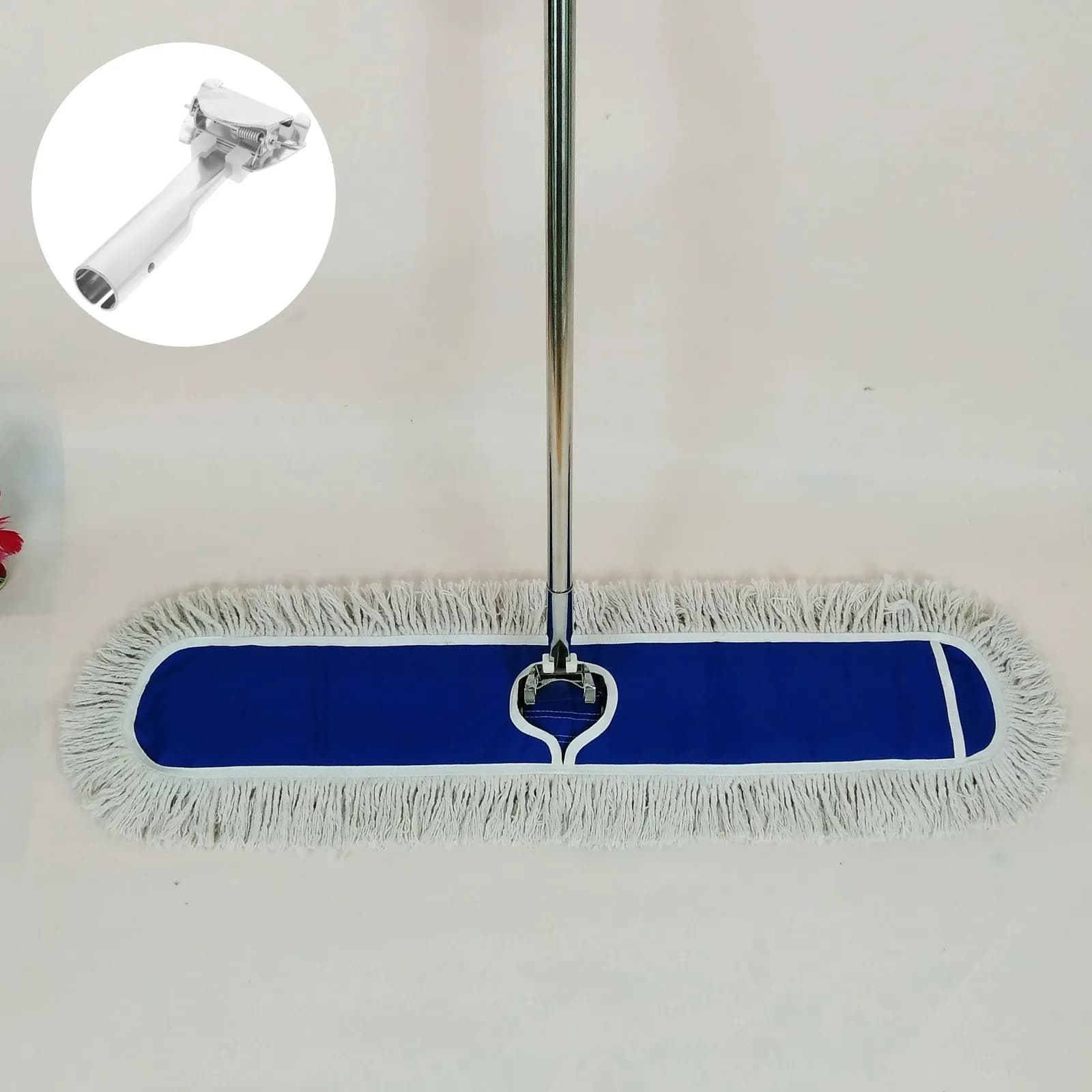 Morsetto per Testa di Scopa, Clip Spingipolvere, Accessorio di Ricambio per Asta di Scopa, Adattatore per Manico di Scopa, in Ferro Zincato Resistente