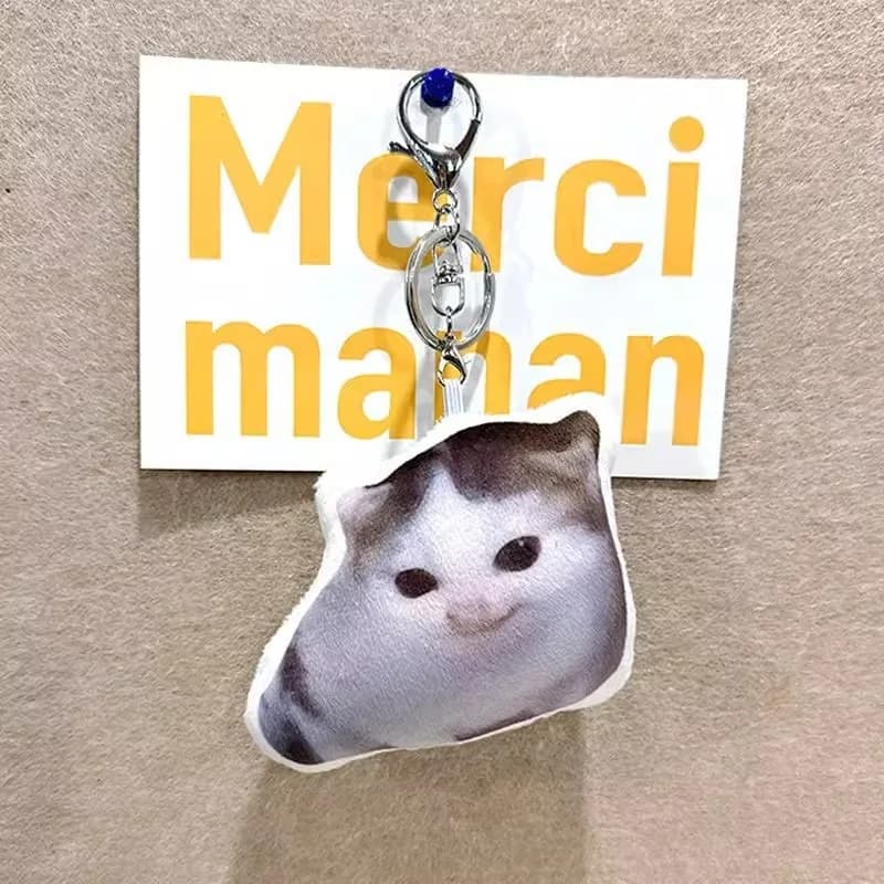 1 pz portachiavi gatto divertente premere il suono ciondolo borsa decorazione zainetto regalo di compleanno per ragazzi e ragazze portachiavi in peluche