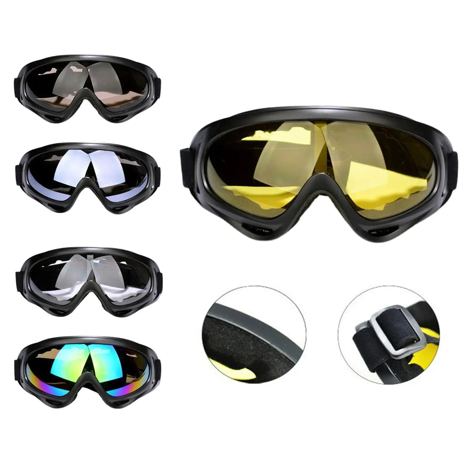 Ski & Snowboard Goggles, P80+ Anti-Fog, Color Optimized Lens , Snow Goggles for Skiing and Snowboarding