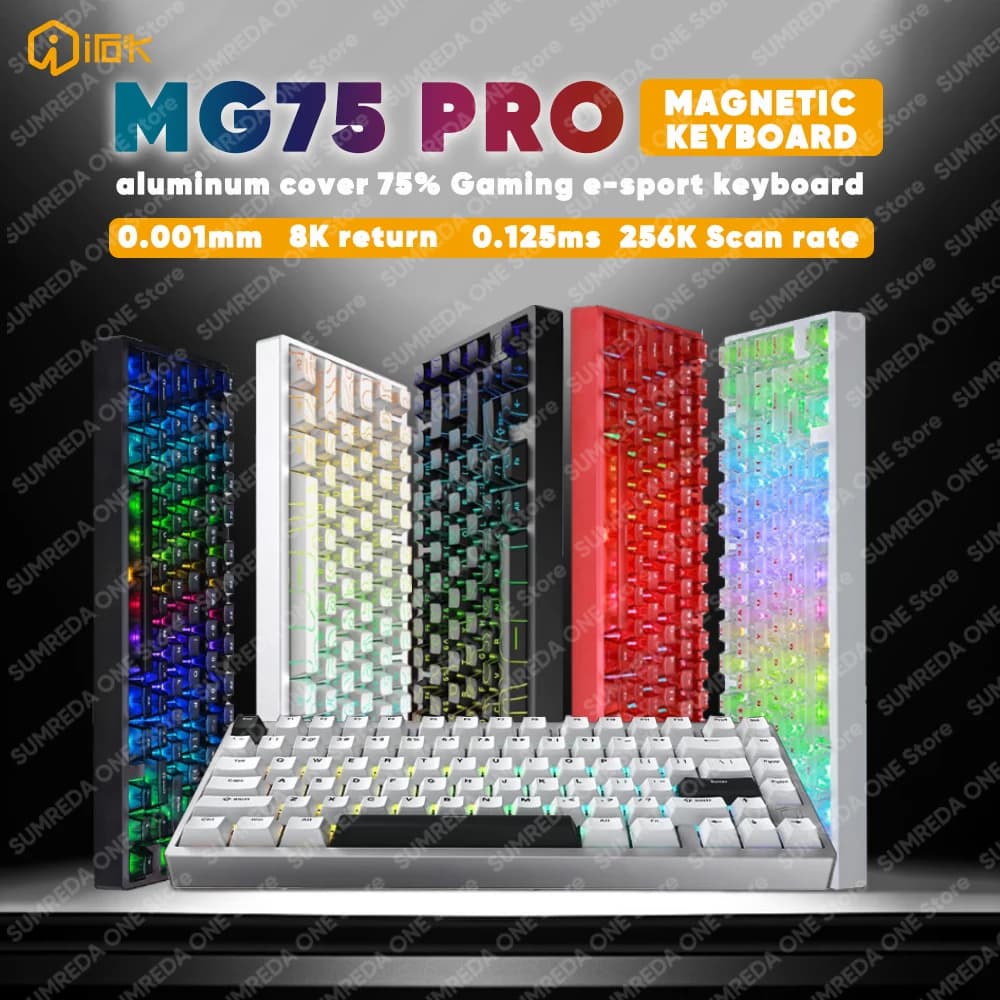 IROK MG75 Pro MG75 Max Computer da gioco magnetico in alluminio Tastiera meccanica Trigger rapido al 75% 8K RGB Hotswap Gamer Keeyboard