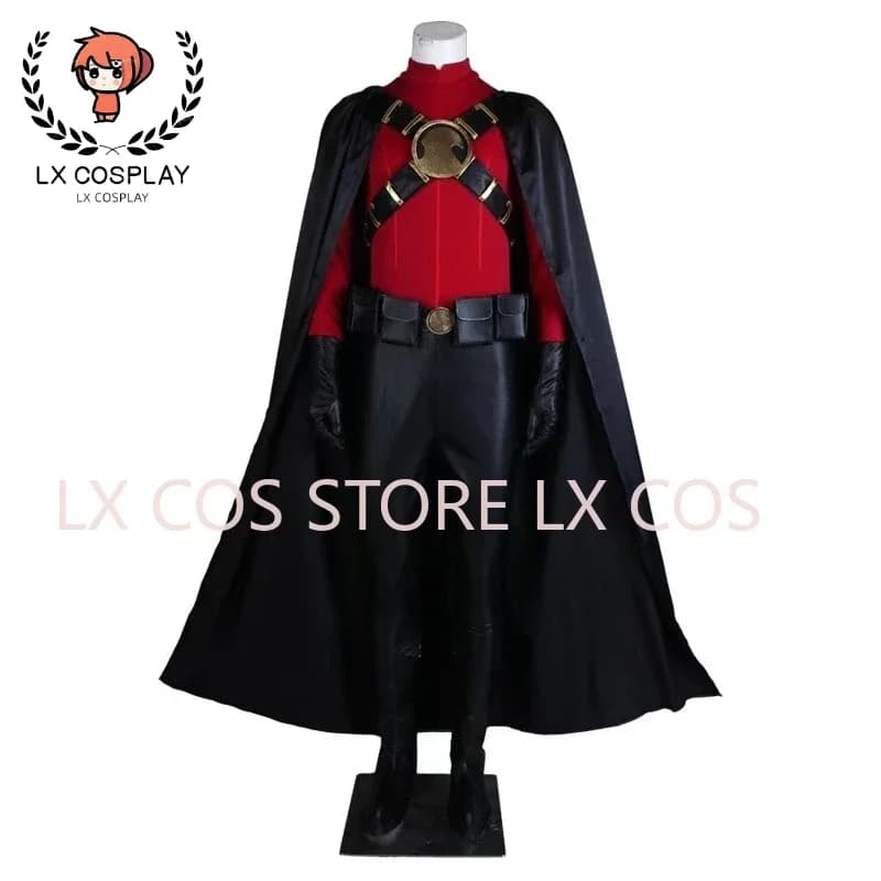 Arkham City Red Robin Cos Costume Cosplay Festa di Natale Halloween Realizzato su misura di qualsiasi dimensione